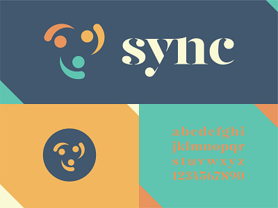 Sync Dance Studio 2 brand branding circles dance design icon identity illustrator logo partner people studio typography vector
