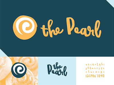 The Pearl Bakery baked bakery brand branding bread cinnamon design food frosting icon identity illustrator logo roll snack sweet swirl vector
