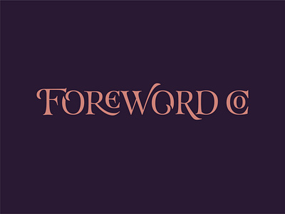 Type for Foreword Co brand branding design identity illustrator type typography vector