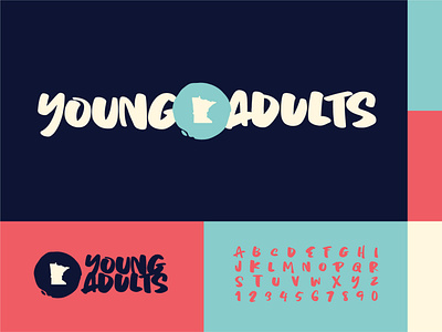 Minnesota Young Adults 4 brand branding church college design friends group hang icon identity illustrator logo love silhouette vector