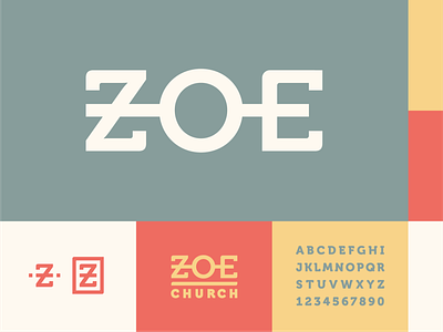Zoe Church 2 brand branding church design icon identity illustrator logo pallete typography