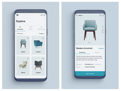 Furniture app design