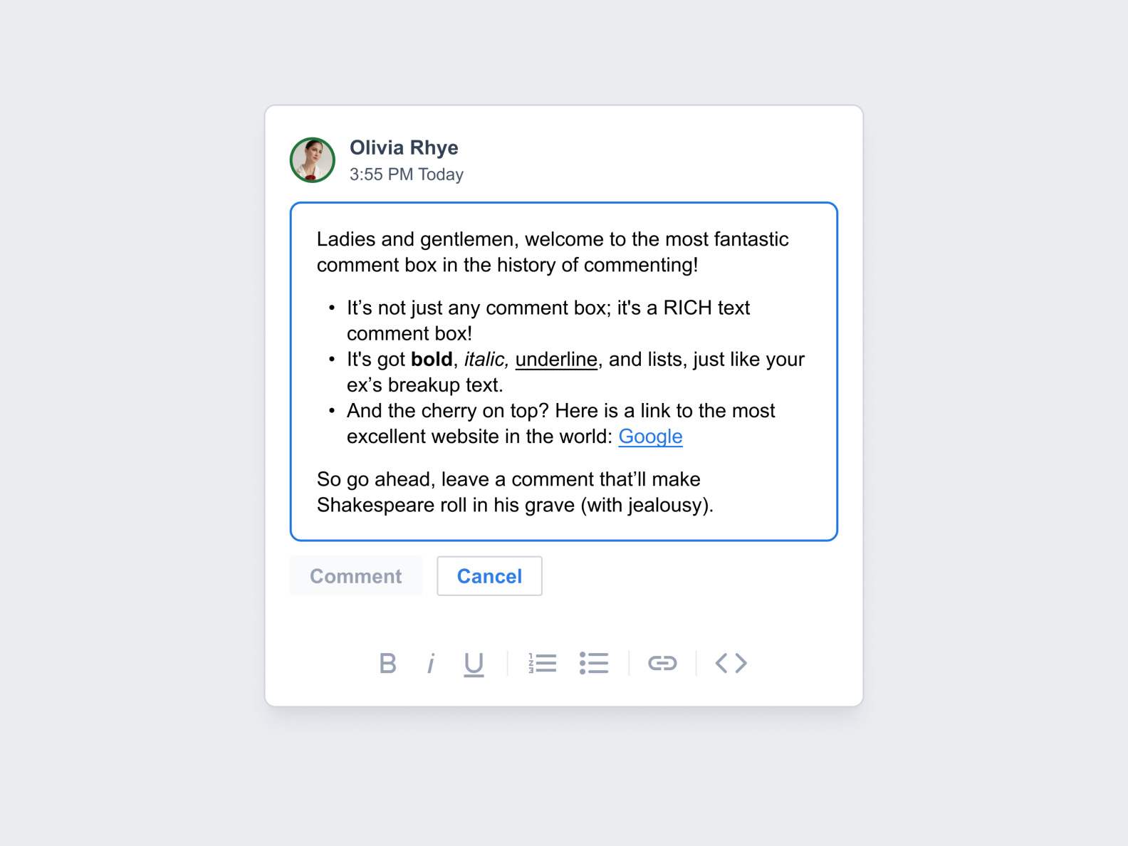 Rich text editing in Google docs by Jess Eddy on Dribbble