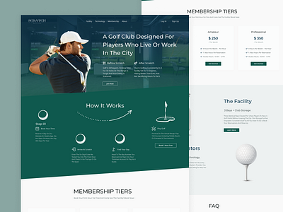 Indoor golf design ui ux web