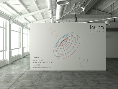 Touch Digital Summit banner banner design branding conference conference design design poster venue design wall