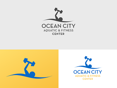 Aquatic & Fitness Logo design digital icon illustration logo