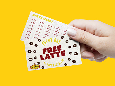 Jon & Patty's Latte Cards branding design illustration typography