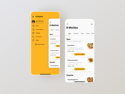 il Molino Redesign app delivery design food italian food mobile redesign ui ui design ux