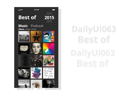 DailyUI-063 - Best Of dailyui dailyuichallenge uidesign