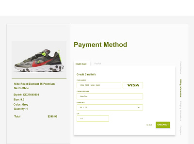 Checkout Page dailyui dailyui002 uidesign