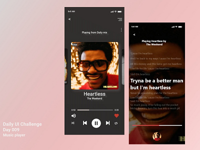 Music player daily ui dailyui dailyui009 dailyuichallenge design musicplayer ui uidesign ux