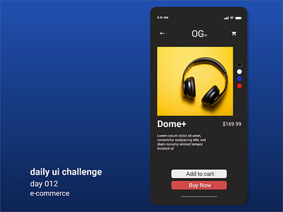 Daily UI 012 - E-commerce dailyui012 ecommerce uidesign