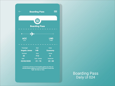 Boarding Pass - DailyUi024