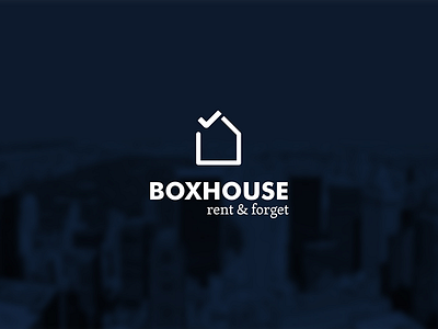 BoxHouse logo design home house logo minimalism rent rental simple software