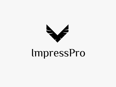 ImpressPro logo agency creative design logo logotype monogram simple