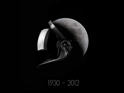 Goodbye Mr Armstrong armstrong astronaut black dark design helmet memorial moon space tribute