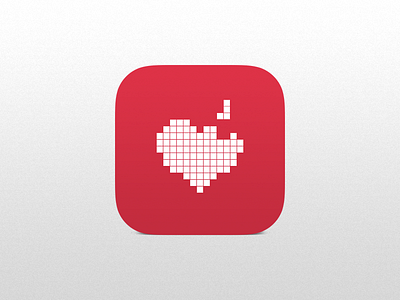 Charity Gaming icon charity gaming heart icon ios pixel tetris