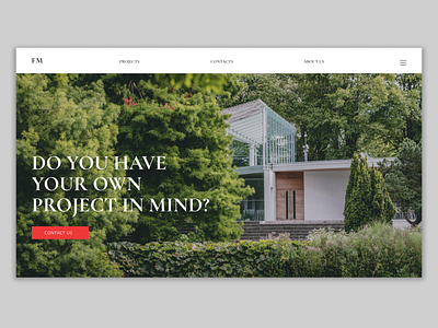 Frame House redesign concept. Main Page branding builder building buildings design house logo typography ui ux web website woodhouse