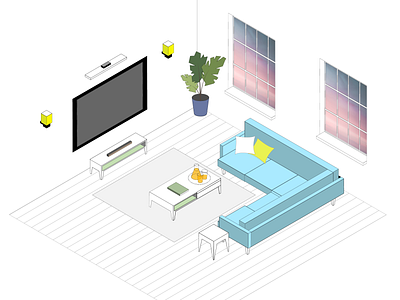 Illustrations. Isometric rooms graphic design illustration isometric isometric illustration lowpoly minimalism room simple design