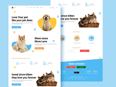 Helopets - Petshop landing page design header website landing page landing page ui petshop ui ui design uiux design uiuxdesign web design website