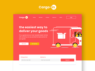 Cargo-in | Logistic website header