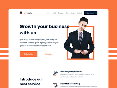 Digital Marketing Agency Website Design - Hero Section