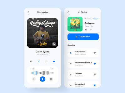 Muzika - Music Streaming Mobile App Design app mobile app music music app music player playlist song streaming ui ui design