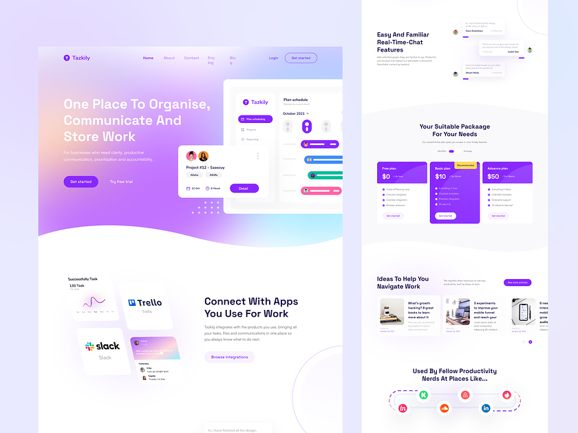 Saascuy - Saas Task Management Landing Page by Syahrul Falah for ...