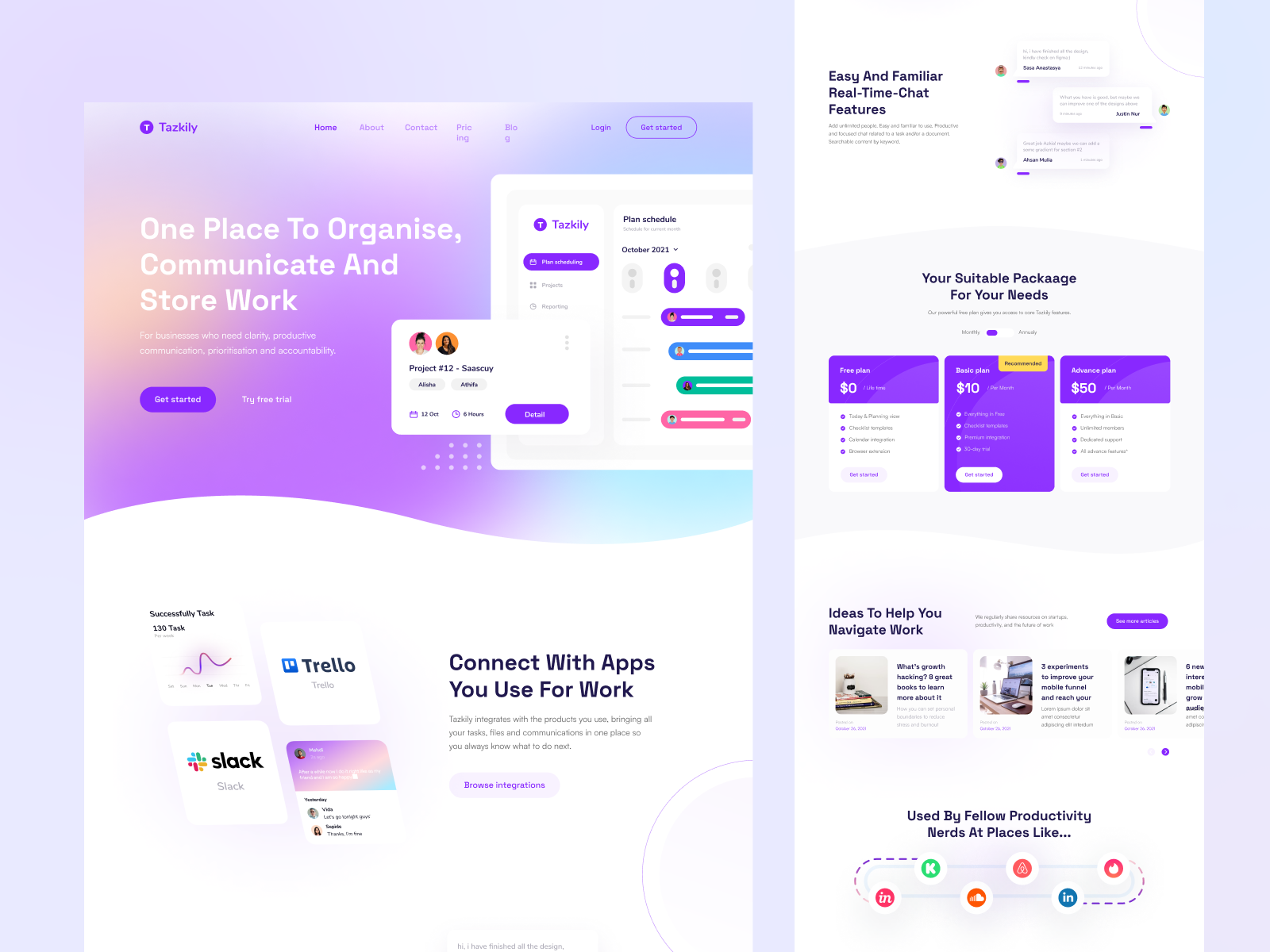 Saascuy - Saas Task Management Landing Page by Syahrul Falah for ...