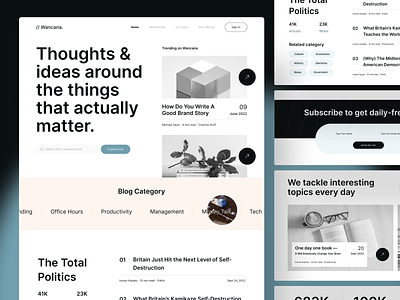 Wancana - Blog Platform Website Design