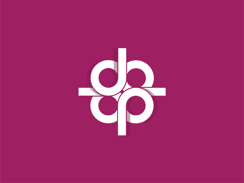 Abstract Monogram monogram logo mark symbol identity design illustration logotype typography letter d