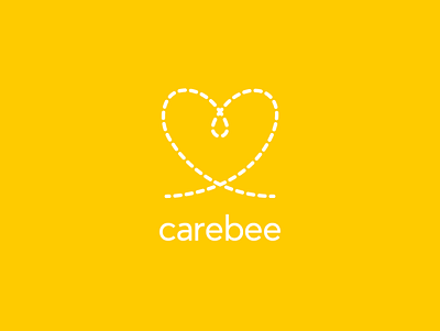 Carebee Logo Inverse brand identity branding corporate identity design logo logo design