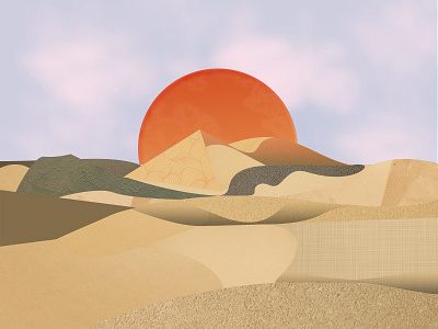 Ocean View Playoff - Desert illustration pattern design playoff texture
