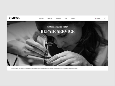 Watch repair service website design logo ui vector webdesign website website design