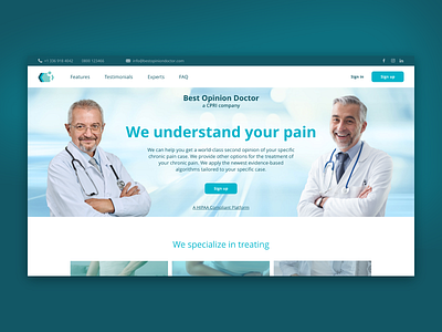 Medical website redesign