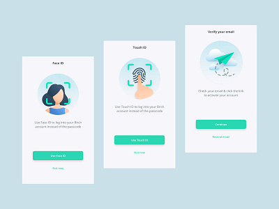 Sign up process - UI illustrations