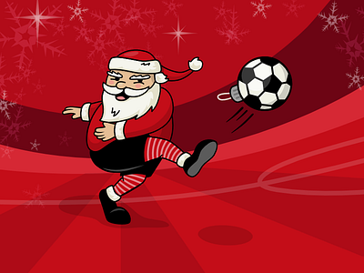 Football Santa ball character character design christmas football illustration mascot santa sport xmas