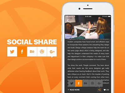 DailyUI #010 - Social Share 010 challenge dailyui news orange share social