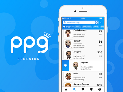 Pop Price Guide - Redesign Concept app blue design flat funapp funko interface iphone iphone8 pop popfunko poppriceguide redesign social social app ui uidesign