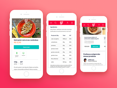 Product Page @ Liv Up calories design food frozen food healthy livup mobile product product page ui uiux ux