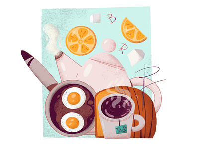 Breakfast animation breakfast design food illustration free time illustration photoshop procreate