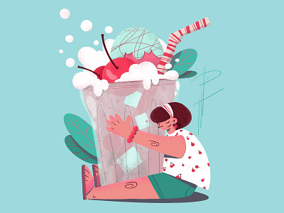 Summer animation character design cocktails drinks free time illustration photoshop procreate summer summertime website