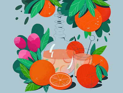 Still Life animation branding drinks education flat food illustration fruit illustration oranges procreate stilllife web website