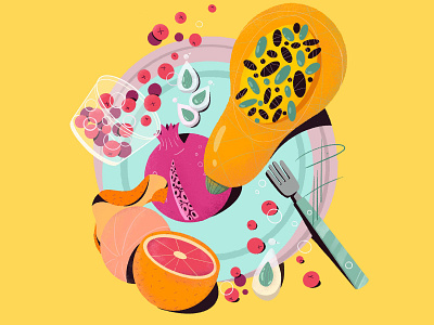 Still Life branding character design design education flat food illustration illustration orange fruit procreate stilllife web website