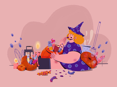 Happy Halloween! animation character design design holidays illustration procreate web