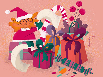 Happy New Year and Holidays! animation character design design flat illustration photoshop procreate web