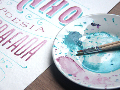 Watercolor lettering lettering type watercolor