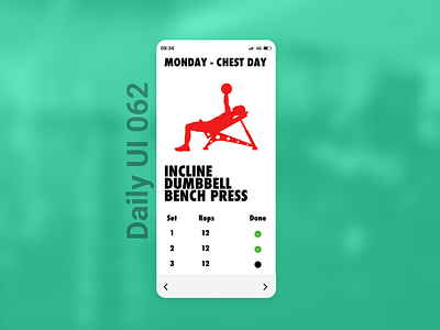 Daily UI 062 - Workout of the Day app design daily ui daily ui 062 ui user interface ux