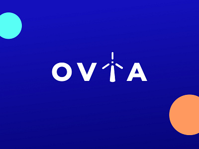 Logo OVIA branding colorful logo logodesign minimal typography