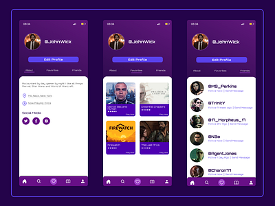 Mobile App, BrainStation Project | User Profile design figma illustration ui ux